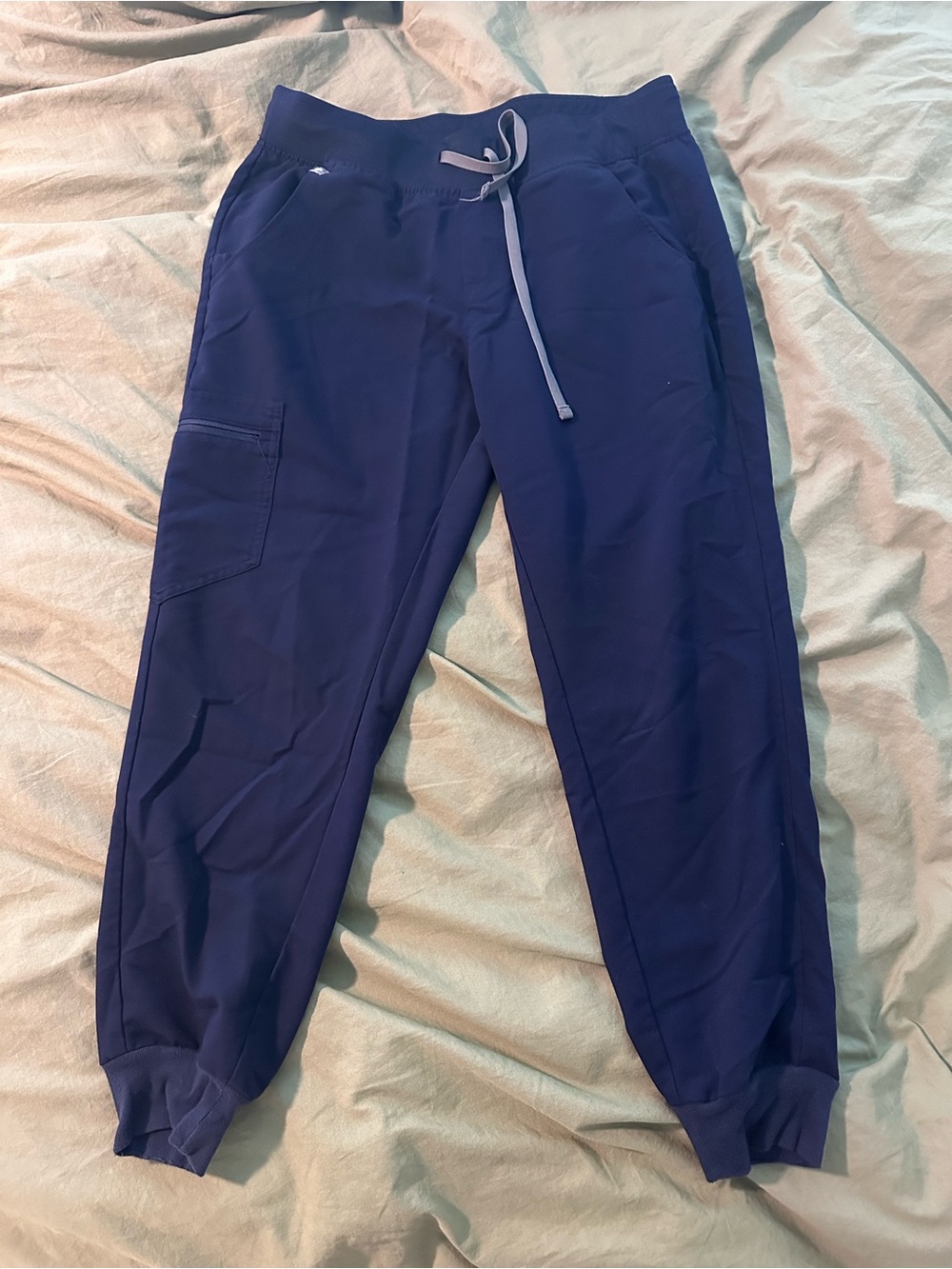 Figs Womens Navy Drawstring Joggers with Utility Pocket